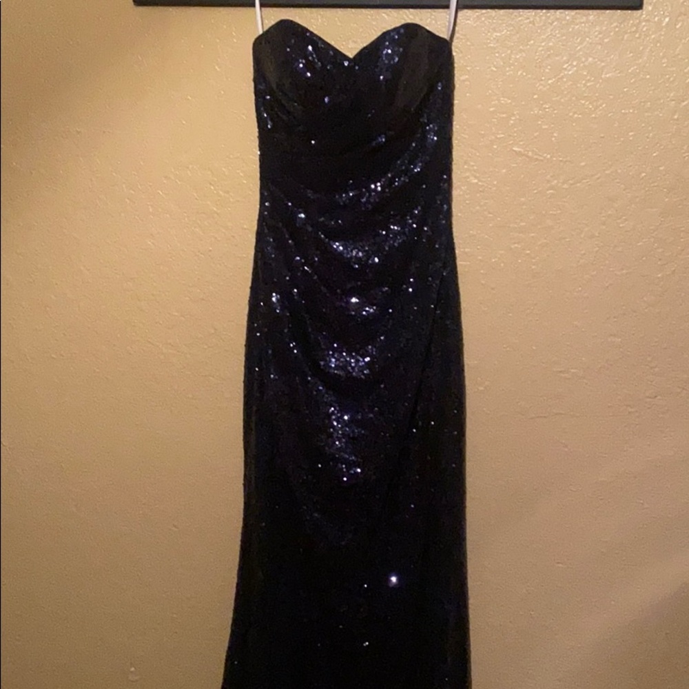 Christina Wu navy blue dress